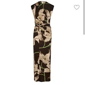 JOHANNA ORTIZ Act Of Passion Silk Midi-Dress Sz: 6